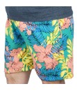 Short Estampado Tactel Elastano Extra Grande Plus Size flor Turquesa